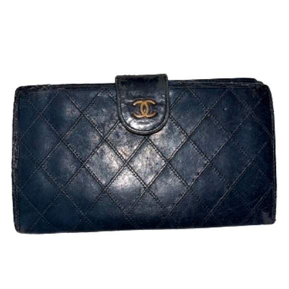 SOLD Authentic WOC Large Timeless Wild Stitch Chanel Leather Wallet Snap Closure - Picture 12 of 12